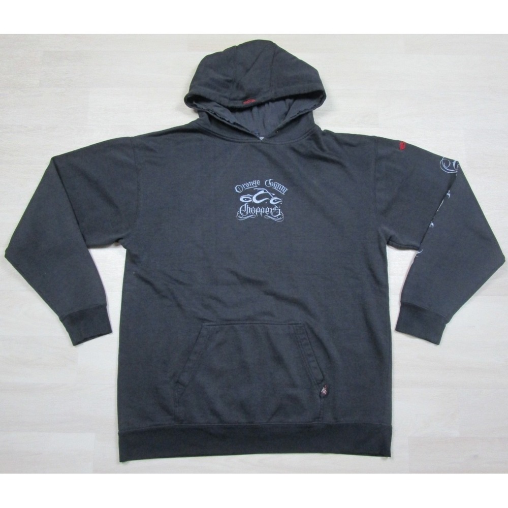Vintage Y2K Orange County Choppers Hoodie Men's (L) Sleeve Hit Distressed